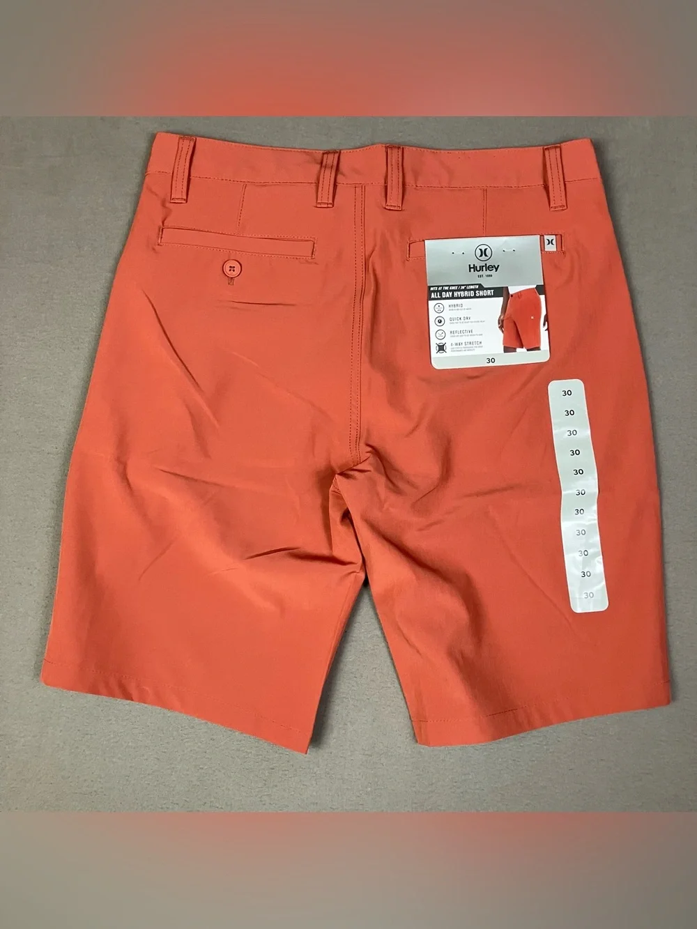 Hurley All Day / Trek Hybrid Shorts Size 30 Stretch Reflective NEW Lot Of 2! Lis